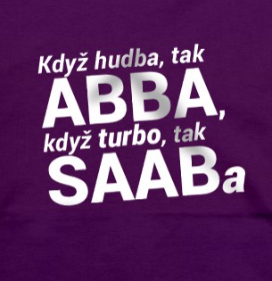 Tričko  ABBA nebo SAABa?
