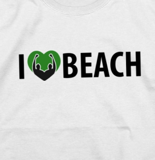 Tričko Tričko I LOVE beach