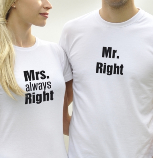 Tričko Mr. & Mrs. Right