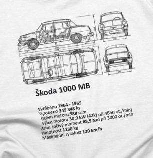 Škoda 1000 MB plánek