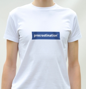 Procrastination tričko s potiskem