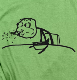 Cereal guy spiting - meme tričko