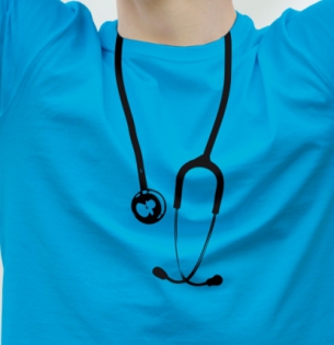 Doktor - fonendoskop tričko